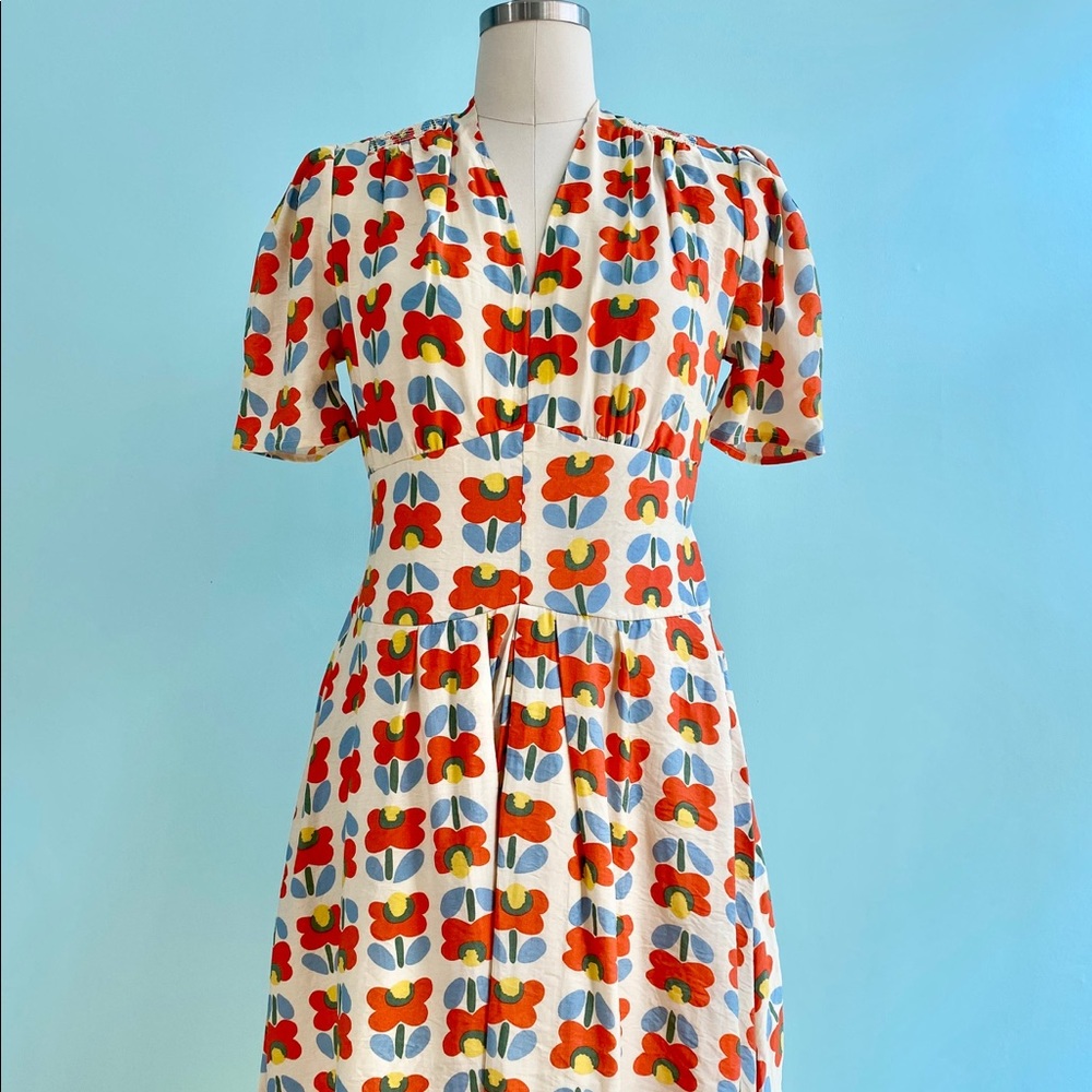 Mod Tulip print cocktail dress